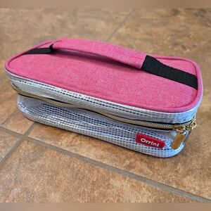 Pink Grey Orrini Cosmetic Bag